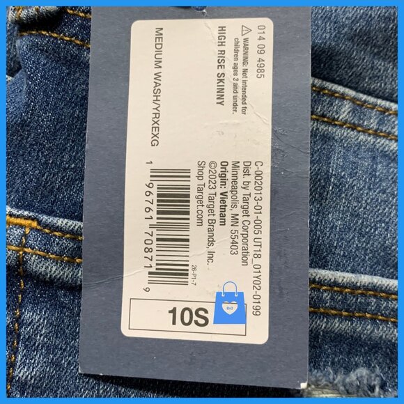 10 Short - Womens High-Rise Skinny Jeans - Universal Thread - Medium Wash - Picture 5 of 11